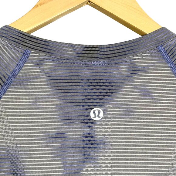 Lululemon Swiftly Tech Long Sleeve 2.0 *Wash *Shibori Stripe Midnight Orchid - Picture 6 of 9
